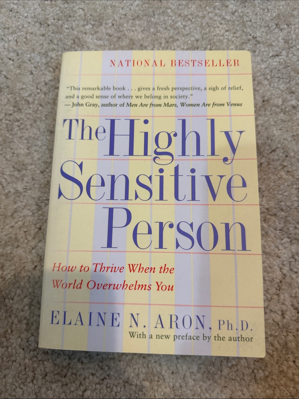 The Highly Sensitive Person by Elaine N. Aron - Yellow Cover
